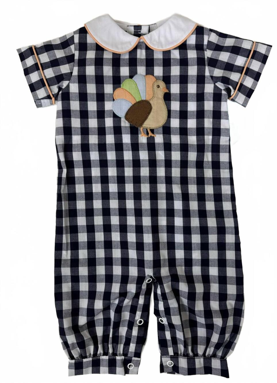 NEW ZUCCINI KIDS boy's turkey oliver bubble romper in blue
